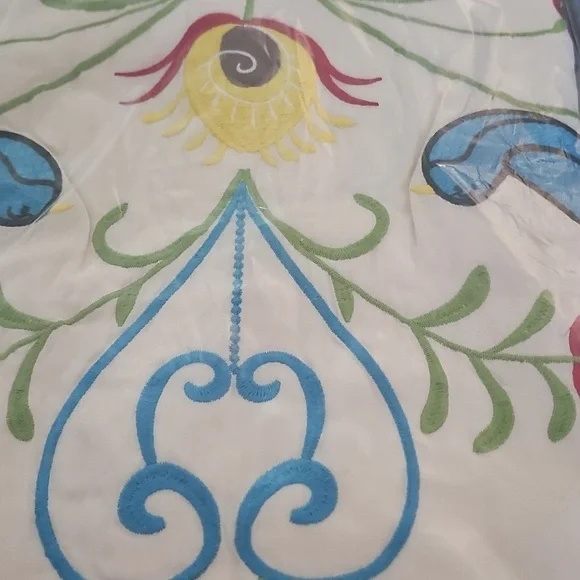 Beige and Red V-Neck Maxi Sundress with Bishop Sleeves - Picture 15 of 15